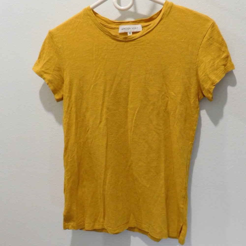 Amour Vert T Shirt Gold - Women's Size XS T-Shirt Top, Soft